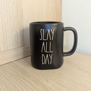 Rae Dunn Black Ceramic Mug - Slay All Day